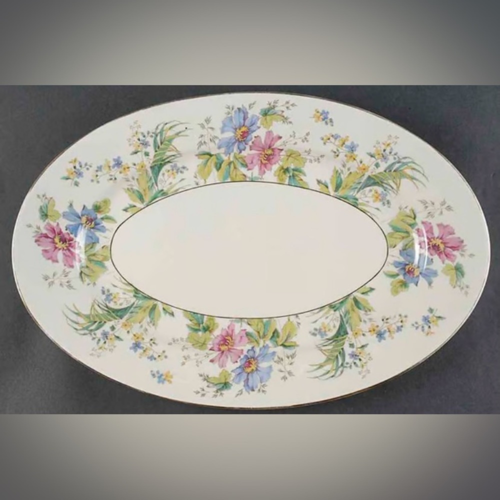 Rare Vintage Thomas Ivory Bavaria, 15" Oval Serving Platter, Porcelain, Germany